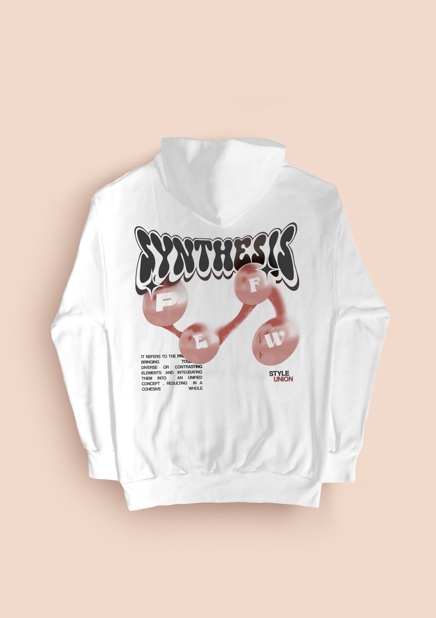 Sudadera con capucha de síntesis