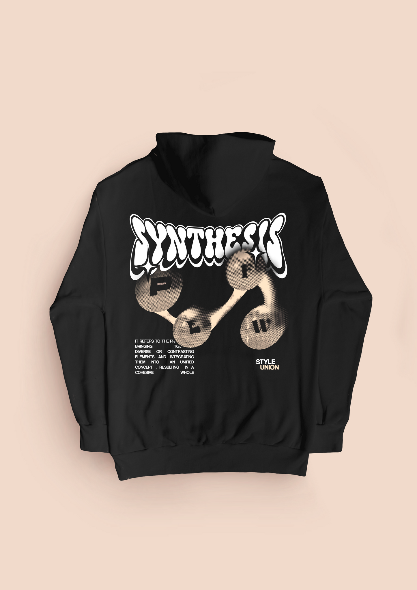 Sudadera con capucha de síntesis